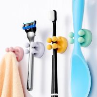 1PC Silicone Universal Hook Multi Function Hook Waterproof Self Adhesive Wall Mounted Hook Utility Plug Holder Toothbrush Holder