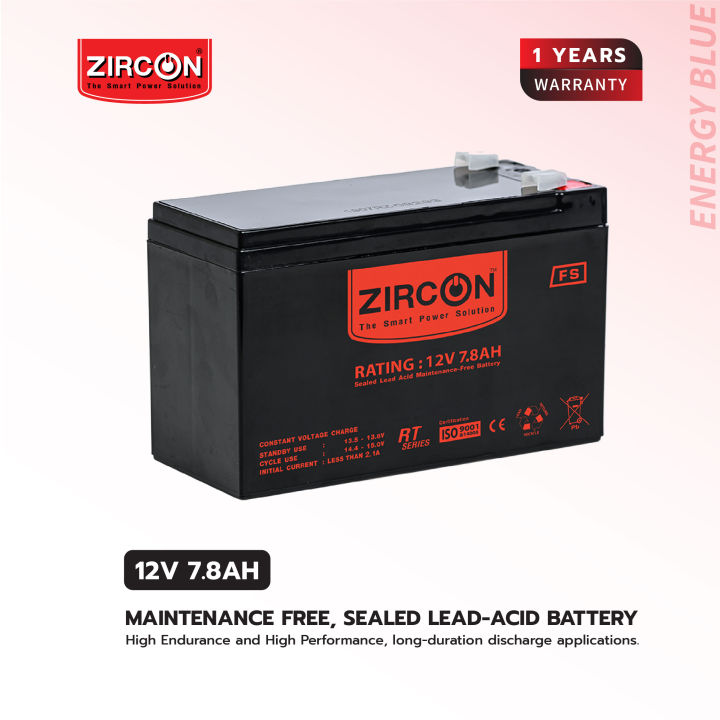 แบตเตอรี่แห้ง-12v-7-8ah-zircon-ของแท้-พร้อมใช้งาน-รับประกัน-1-ปีเต็ม