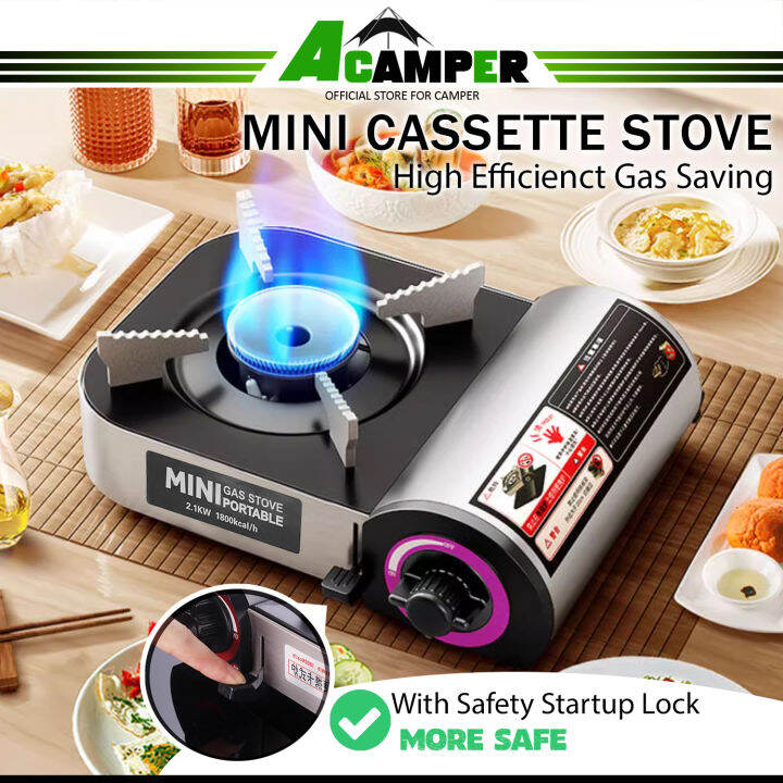 camping Portable Gas Stove Burner Dapur Gas Mini Gas Stove Steamboat Picnic  Outdoor Butane Camping Stove Mini JD-308 | Lazada