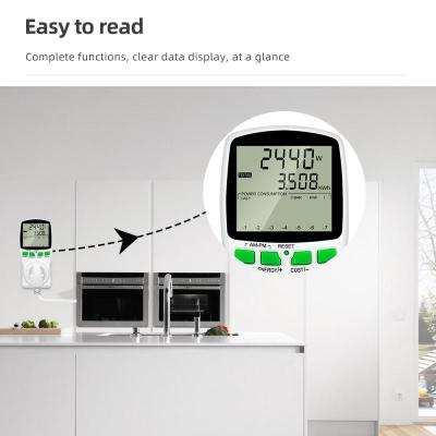 1 ~ 6ชิ้นดิจิตอล Wattmeter จอแอลซีดีพลังงานเมตรตรวจสอบวิเคราะห์ซ็อกเก็ตทดสอบไฟฟ้า180-250โวลต์ Vac สมาร์ทไฟ Ac เมตร