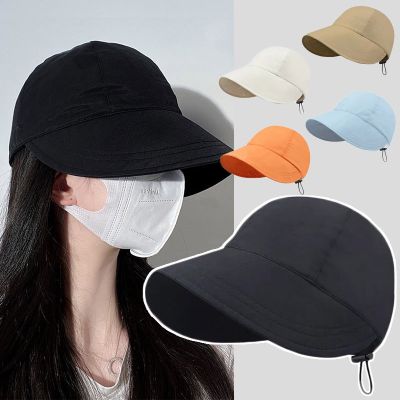 【CC】 Wide Brim Hat Drawstring Adjustable Caps for Men Beach Hats Quick-drying Visors Cap
