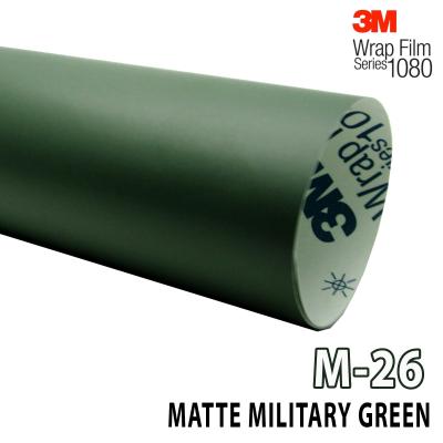 3M Wrap Film series 1080 สติ๊กเกอร์ติดรถแบบด้านสีเขียวทหาร (กดเลือกขนาด)