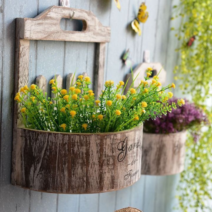 vintage-wood-flower-pot-vase-wall-fence-hanging-balcony-garden-patio-planter-home-decor-wall-hanging-decor-bucket-flower-holders