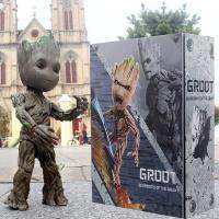 ของเล่นโมเดลกาแล็คซี่อเวนเจอร์สตุ๊กตาขยับแขนขาได้มนุษย์ต้นไม้ Groot มาร์เวลขนาด26ซม. ของขวัญวันเกิดปีใหม่