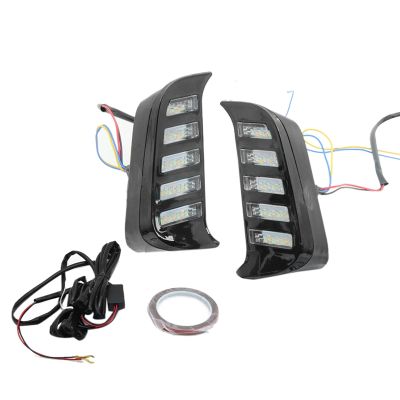 Fog Lights Plastic Daytime Running Lights Three-Color Streamer Steering Suitable for Honda Accord 2023