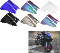 Motosikal กระจกรถยนต์กันลมบับเบิ้ลสองชั้นตัวเบน Skrin Aliran Udara Sesuai untuk Yamaha YZF R6 1998-2002