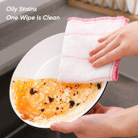 【cw】5 Layers Kitchen Towels Cotton Dishcloth Super Absorbent Non-stick Oil Reusable Cleaning Cloth Kitchen Daily Dish Towels Utensil