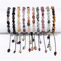 6-8MM Beads Irregular Natural Stone Bracelets For Women Men Adjustable Braided Bracelet Healing Crystal Reiki Wristbands Jewelry Charms and Charm Brac