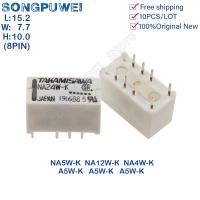 ฟรี NA24W-K NA5W-K NA12W-K 10ชิ้น/ล็อตรีเลย์ A12W-K A24W-K 2A 5V 12V 8PIN Asli Baru