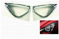 ครอบไฟหน้าโครเมี่ยม ครอบไฟหน้าโครเมี่ยม (Head lamp Cover) สำหรับรถมาสด้า 2 (Mazda 2) ปี 2014 (RICH)