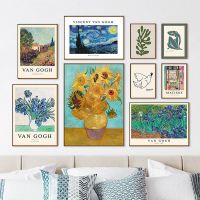Van Gogh Matisse Picasso William Poster Print Abstract Canvas Painting Flowers Wall Art Living Room Home Decor