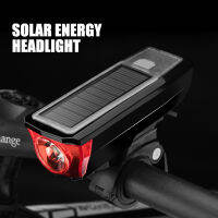 4 in 1 Bicycle Solar Light Horn 120 DB Usb Rechargeable Front Headlight For Bicycle MTB Flashlight Cycling LED Light