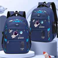 Kids Backpack Cartton Astronaut Children Schoolbag Primary School Load-Reducing Ridge Guard Boys School Backpack Waterproof Bag