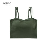 LORIOT เสื้อกล้ามท่อนบนของผู้หญิง,เสื้อกล้ามคอวีแขนกุดเซ็กซี่ลำลอง SA1549บราเสื้อกล้าม