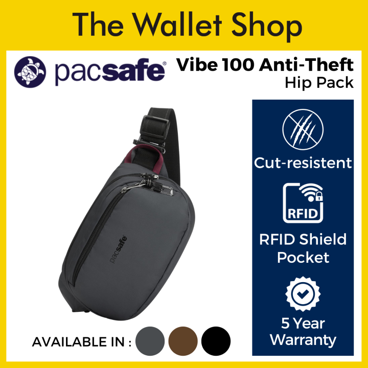 Pacsafe Vibe 100 Anti-Theft Hip Pack (Jet Black)