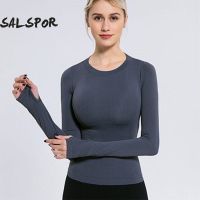 SALSPOR Long Sleeve Yoga Shirts Sport Top Fitness Yoga Top Gym Top Sports Wear for Women Gym Female Slim Fit Running T Shirt