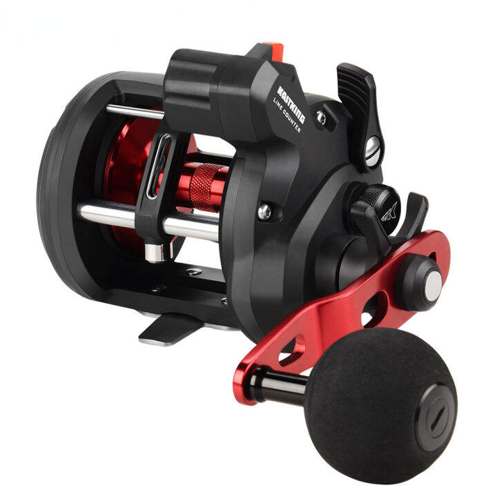 retcmall6-rekon-line-counter-trolling-fishing-coil-รอบ-baitcasting-reel-graphite-body-ขนาดใหญ่ความจุ3-1-bbs-drum-reels