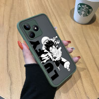 GGK เคสสำหรับ Realme C53 Realme Narzo N53แฟชั่นลายการ์ตูนลูฟี่ขอบเคสนิ่มใส่โทรศัพท์มีน้ำค้างแข็งโปร่งใสแข็งกันกระแทกคลุมทั้งหมดปกป้องกล้อง