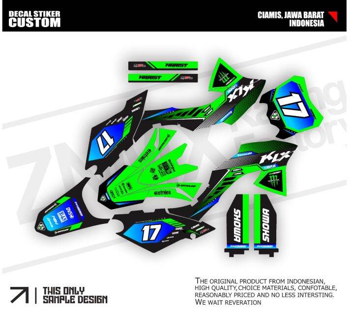 Decal Klx Dtracker Supermoto Full Body Bisa Custom Lazada Indonesia