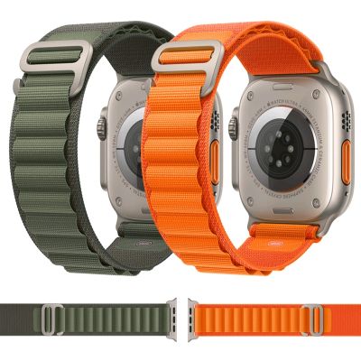 สายคล้องคอ Alpinee Loop สำหรับ A pple Watch Series 8 7 6 SE Ultra Band 49Mm 45Mm 41Mm 44Mm 40Mm Men Women Nylon Watchband Bracelet Belt I-Watch Series 5 4 3 2 1สายรัดชายหญิง