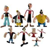 Anime Popeyes The Sailors Action Figures Popeyes Olives Bluto Wimpy Wire Doll Bendable Model Toy Ornaments Gift