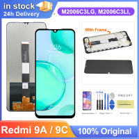 หน้าจอสำหรับ Xiaomi R Edmi M2006C3LG จอแสดงผล LCD Touch Screen Digitizer สมัชชาที่มีกรอบสำหรับ R Edmi 9C M2006C3MG เปลี่ยน