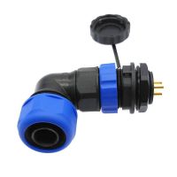 ：”{》： SP20 Corrugated Pipe IP68 Waterproof Connector 2/3/4/5/6/7/9/10/12/14Pin Angle Connectors 90 Degree Elbow Flange Socket