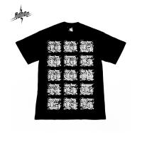 ADHOC / T-SS 22 / NO GODS NO MASTERS เสื้อยืด คอกลม ผ้าฝ้าย100% สีดำ ลายสกรีน สียาง Calligraffiti แอดฮอค