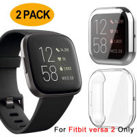 2 แพ็คFitbit Versa 2 Screen Protector Case,TPUแบบอ่อนและบางเต็มรูปแบบหน้าจอป้องกันกรณีเคสกันกระแทกใช้งานร่วมกับFitbit Versa 2 อุปกรณ์เสริมของสมาร์ทวอทช์