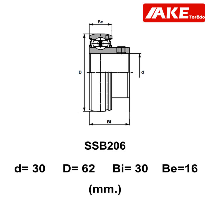 ssb205-ssb206-ตลับลูกปืนตุ๊กตาสแตนเลส-ลูกสเตนเลส-stainless-steel-bearing-unit-เฉพาะลูก-ssb-206-ssb-205-จัดจำหน่ายโดย-ake-tor-do