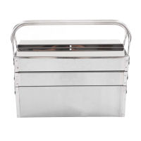 Cantilever Tool Box Martensiti Stainless Steel Multifunctional Handheld Folding Cantilever Tool Box Organizer Easy To Clean with Keyhole for Auto Maintenance