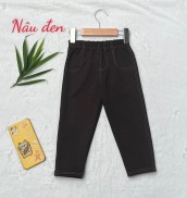 Quần dài Legging Giả Jean Co Dãn Tốt cho bé trai bé gái Nâu đen