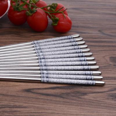 Stainless Steel Chopsticks Blue And White Porcelain Chopsticks Chopsticks Printed Portable Home P2H7
