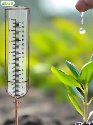 ZDJR ความจุ6/7นิ้วเครื่องวัดปริมาณน้ำฝนอ่านง่ายเครื่องวัดปริมาณน้ำฝนท่อเครื่องวัดสำหรับใช้ในสวนสวนสนามหญ้า
