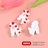 HCharm 10ชิ้นการ์ตูนน่ารักชุดคริสต์มาสขนาดเล็กแบนเรซิน cabochons scrapbooking เครื่องประดับ DIY อุปกรณ์ตกแต่งงานฝีมือ