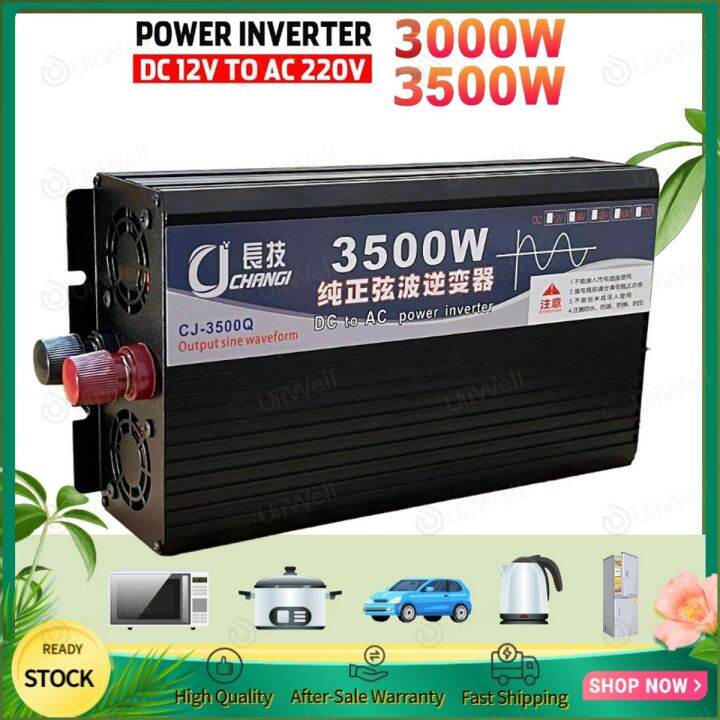 พร้อมส่งจากไทยอินเวอร์เตอร์3500w-3000w-รุ่น12v-24v-อินเวอร์เตอร์เพียวซายเวฟ-inverter-pure-sine-wave-ราคาโรงงาน