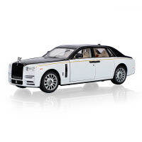 124 Rolls-Royce Phantom Les Maisarui โมเดลรถโลหะผสมจำลองเสียงและแสงดึงกลับของตกแต่งของเล่นเด็ก ~