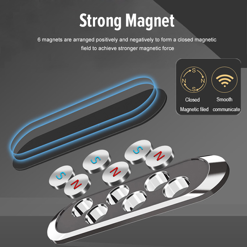 Magnetic Car Phone Holder Universal Paste Stand Car Mount Dashboard Multi Functional Magnetic Phone Holder Magnet Holder Handphone Holder Kereta Desktop Phone Holder