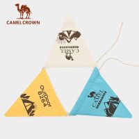 CAMELCROWN ผ้าใบตกแต่งชายธง/โล่ธงอุปกรณ์ตั้งแคมป์กลางแจ้งบรรยากาศตั้งแคมป์ธงแขวนธงเครื่องประดับขนาดเล็ก