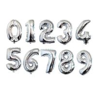 16 inch (89) aluminum foil balloon rose gold silver rainbow number balloon wedding birthday party decoration