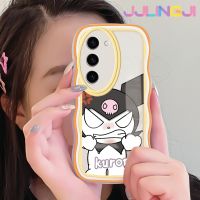 Jlingji เคสปลอกสำหรับ Samsung S23 S23พิเศษ,เคสดีไซน์ใหม่พิเศษลายการ์ตูน Fury Kuromi กรอบกันกระแทกแบบใสนิ่มโปร่งใสลายกล้องถ่ายรูปเคสมือถือเรียบง่ายปลอกป้องกันอ่อนโยน