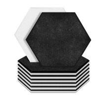 12 Pcs Hexagon Acoustic Panels Beveled Edge Sound Proof Foam Panels,Sound Proofing Padding for Studio,Acoustic Treatment