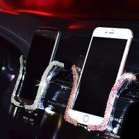 ஐ Universal Car Phone Holder with Bing Crystal Rhinestone Car Air Vent Mount Clip Cell Phone Holder for iPhone Samsung Car Holder