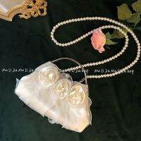 Retro Pearls Purse And Handbags 2023 New Rose Flower Casual Elegant Flower Fashion All-Match Elegant French Silt Pocket