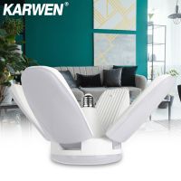 KARWEN 60W พัดลมโรงรถหลอดไฟ LED แรงสูง220V ปรับมุมโคมไฟหลอดไฟปรับได้ E27สีขาวสว่างสำหรับหลอดไฟ