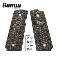 Guuun G10 Grips for 1911 Compact / Officer（Cpmpact 1911 กำด้ามปืน ) OPS Eagle Wing Texture - 6 Color Options