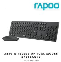 RAPOO X260 (2in1)Multi-Mode Slim Round Keycap Wireless Combo Mouse &amp; Keyboard แป้นพิมพ์แบบทรงกลม พร้อมอักษร Thai / Eng