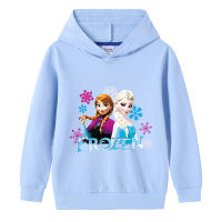 Frozenoanna Elsas Hoodie การ์ตูนฤดูใบไม้ร่วงแขนยาวเด็ก Hoodie กับกระเป๋าชายหญิงแฟชั่นเสื้อผ้าเด็กผู้หญิง100% Cotton