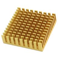 Gold Tone Aluminium 40mmx40mmx11mm Heatsink Cooling Cooler Fin for CPU thumbnail