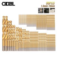 HSS Twist Drill Bit Power Tools Accessories for Wood Metal Working Stainless Steel Drilling M35 Titanium Coated 50/99 Pcs Set